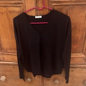 Rag and bone Elegant Black V-Neck Women's light sweater